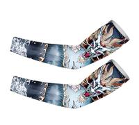 Manicotti per braccio Tatoo | Tatoo temporaneo Keep Cool,protezione solare braccio include Koi, Dragon, Tiger, Mythical Beast, Ice Silk Cover Sun Compression Long Cover, B: Il drago volante è nel