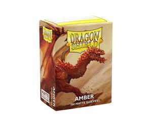 Manicotti Per Carte Standard Amber Matte Dragon Shield 100ct Per MTG Pokémon