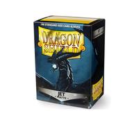 Manicotti Per Carte Standard Matte Nero Jet Dragon 100ct