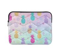 Manicotti per computer portatili colorati ananas pastello impermeabile valigetta borsa sottile borsa per il trasporto del computer grande