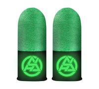 Manicotti per dita da gioco - Guanti sensibili per dita da gioco | 2 pezzi in fibra d'argento conduttiva gioco mobile | Manicotti per pollice anti-sudore | Culle per le dita per giochi mobili