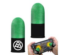 Manicotti Per Dita Da Gioco In Seta Di Ghiaccio Luminosi - Controllo Touchscreen Conduttivo In Fibra D'argento Design A Doppio Colore Da 2 Pezzi | Cover Per Pollice Anti-sudore Per Dispositivi Mobili