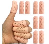 Manicotti per Dita in Silicone,10 pezzi Proteggi Dita in Silicone,Maniche per Dita Traspiranti,Copridita Mani Traspiranti,Protezioni Per le Dita,per dita screpolate