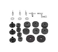 manicotti per piatti, feltri per piatti 23Pcs Set di feltri per piatti Stent Tube Frizione Dadi ad alette Rondella Involucro Chiave del tamburo Maniche chiave del tamburo