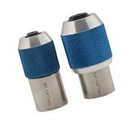 Manicotti per rubinetti in metallo, Blue | Set portautensili da 2, supporto servizio per filettatura manuale, da # 6-1 / 4 a 1 / 4-1 / 2 pollici