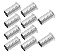 Manicotti Portalampada per Lampadario in Ferro Cromato 30x60mm, Set da 10 Pezzi Flangia Decorativa in Stile Europeo, Accessori per Lampadari Classici e Moderni, Facili