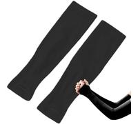 Manicotti protettivi per braccia, maniche traspiranti per coprire le braccia, maniche UV per braccia, versatili maniche di protezione per le braccia per attività all'aperto, Nero , Refer to