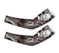 Manicotti protettivi per braccia, per tatuaggi temporanei che mantengono freschi, protezione temporanea a compressione solare per il corpo, protezione per il corpo, F: Prajna Koi, Refer to description