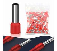 Manicotti terminali 10 mm2 lunghi 12 mm isolati 300 pezzi 10 mq mm isolati parzialmente rosso (10 mm² x 12 mm)