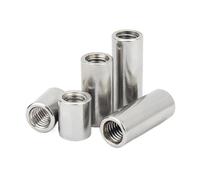 Manicotti tondi, 10 pezzi, M3, M4, M5, M6, M8, 304, in acciaio inox, per dado rotondo, filettatura interna, filettatura cilindrica, dado di giunzione, manicotto filettato (M3 x 6 x 12 (10 pezzi)