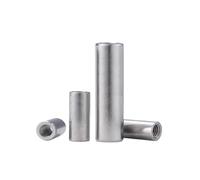 Manicotti tondi M8 M10 M12 304 in acciaio inox allungano giunto rotondo dado filettatura interna cilindrica, manicotto filettato (10 pezzi, M8 x 10 x 10)