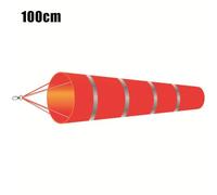 Manicotto a vento in poliestere Ripstop rosso con elementi riflettenti per visibilità e precisione (100 cm)