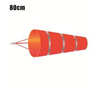 Manicotto a vento per misurazione esterna in poliestere ripstop rosso con elementi riflettenti per visibilità e precisione (80 cm)
