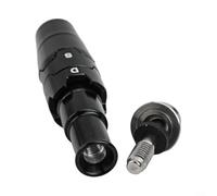 Manicotto adattatore per albero da golf leggero in lega di alluminio progettato per la compatibilità con i comuni diametri dell'albero di mazze da golf e tipi di tubi flessibili (nero)