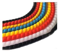Manicotto avvolgicavo a spirale, Flame Spiral Wrap For Car Washer High Pressure Pipe 1 Meter Multicolor 8-24mm ID(Red,12mm inside diameter)