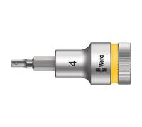 Manicotto con raccordo e presa Wera Zyklop 8740 C HFHex-4" Argenté