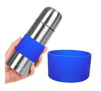 Manicotto da caffè - Manicotti per bevande | Custodia protettiva per | Boccole in vetro siliconico isolanti termici, tazze, tazze in silicone a strisce verticali da 8 cm