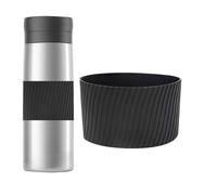 Manicotto da caffè - Manicotti per bevande | Custodia protettiva per | Boccole in vetro siliconico isolanti termici, tazze, tazze in silicone a strisce verticali da 8 cm