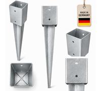 Manicotto da interrare zincato a caldo, supporto per palo in acciaio, ancoraggio a terra, per pali in legno quadrato (1 pezzo, 60 x 60 x 750)