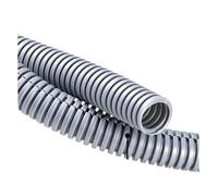 Manicotto di protezione del filo di plastica, Tubo flessibile ondulato isolato(Gray Open,OD 25mm)