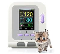 Manicotto digitale per monitoraggio della pressione arteriosa veterinaria con 3 polsini, attrezzatura da scrivania per cane/gatto/animali domestici - Misuratore di frequenza cardiaca per uso domestico