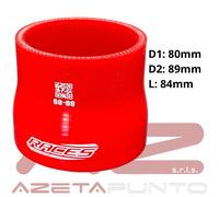 Manicotto filtro aspirazione in silicone siliconico rosso 80mm 3,15 a 89mm 3,5