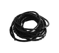 Manicotto flessibile a spirale per la gestione dei Guaina for cavi a spirale 2 m PE Misure multiple ID 4-25 mm Nero Bianco Confezione da 1(Black,4mm inside diameter)