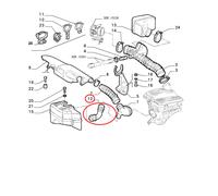 MANICOTTO FLESSIBILE FILTRO ARIA FIAT BRAVO - MAREA ORIGINALE 7777106