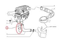 MANICOTTO FLESSIBILE FILTRO ARIA FIAT UNO ORIGINALE 7695536