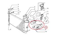 MANICOTTO FLESSIBILE RADIATORE INFERIORE LANCIA Y10 ORIGINALE 7715098