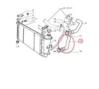 MANICOTTO FLESSIBILE RADIATORE LANCIA Y10 ORIGINALE 7720879