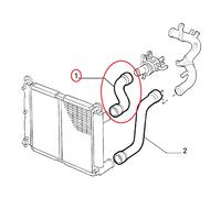 MANICOTTO FLESSIBILE RADIATORE SUPERIORE FIAT TIPO ORIGINALE 7693039