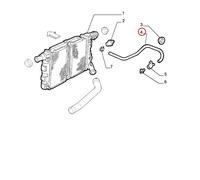 MANICOTTO FLESSIBILE RITORNO ACQUA FIAT CINQUECENTO - SEICENTO ORIGINALE 7707361
