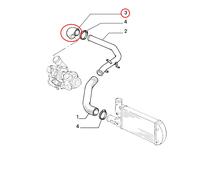 MANICOTTO FLESSIBILE SCAMBIATORE DI CALORE LANCIA DELTA ORIGINALE 7731298