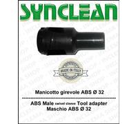 MANICOTTO Girevole Maschio ABS da ø32 per aspirapolvere valido per Ghibli AS5 -