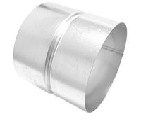 Manicotto in acciaio inox DN 100 / 125 / 150 / 160 / 200 mm, raccordo, adattatore, connettore, Argento