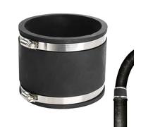 Manicotto in gomma flessibile: connettore per tubi Ø 100 mm, giunto in gomma con due fascette in acciaio inox, tubo di scarico per PVC, ventilatore per tubi, filtro carbone, tubo in acciaio