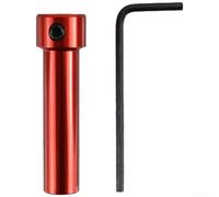 Manicotto in lega di alluminio per guida e fissaggio di tubi con presa e chiave integrata per tecnici sul campo (tubo in alluminio rosso)