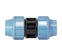 Manicotto In Polipropilene Pn16. A Compressione, Conforme Alle Vigenti Normative Uni-Iso-Din-Afnor E Alle Norme Per Convogliamento D'Acqua Potabile E Fluidi Alimentari.