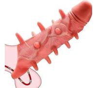 Manicotto in silicone da 25 cm, manette realistiche, giocattolo sessuale, manicotto per l'estensione e l'allargamento, giocattolo sessuale per uomini e coppie (esteso di 6,5 cm)
