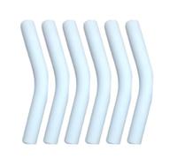 Manicotto in silicone per cannucce in metallo, accessori per bere sano, 6 punte di cannuccia, flessibili e riutilizzabili, per uso alimentare, punta di ricambio per gomito, Hydraflow, blu