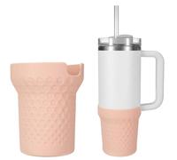 Manicotto in silicone per tazza da 1,18 l, design a nido d'ape, antiscivolo con apertura maniglia per protezione