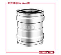 Manicotto Inox Aisi316L Femmina-Femmina Stufe Legna/Pellet H.11,5cm Apros MC05