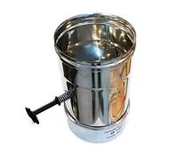 Manicotto inox MF 80mm 5 decimi AISI 304 con valvola manuale