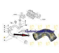 MANICOTTO INTERCOOLER FLESSIBILE ASPIRAZIONE ALFA GIULIETTA INFERIORE 1.4 1.6 DX