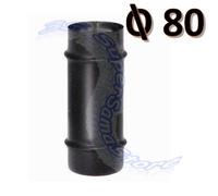 Manicotto M-M nero per stufa a pellet Ø 80 mm