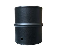 Manicotto M-M nero per stufa a pellet Ø 80 mm
