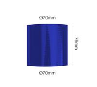 Manicotto blu Manitor dritto l.76mm id.70mm silicone rinforzato a 4 strati