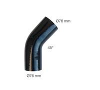 Manicotto Manitor in silicone rinforzato nero Curva 45 gradi 76mm
