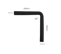 Manicotto Manitor in silicone rinforzato nero Curva 90 gradi 51mm L